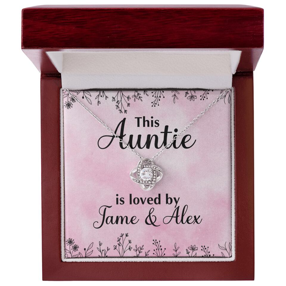 This Auntie Mom Granny is Loved By Kids Personalized Necklace