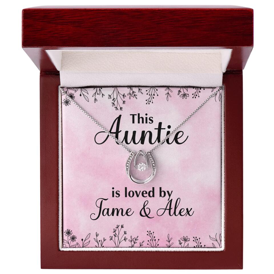 This Auntie Mom Granny is Loved By Kids Personalized Necklace