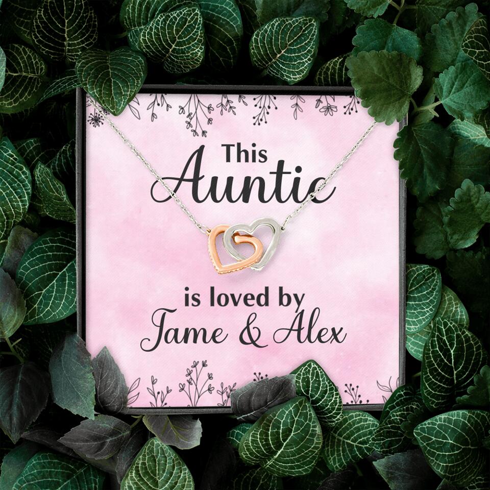 This Auntie Mom Granny is Loved By Kids Personalized Necklace