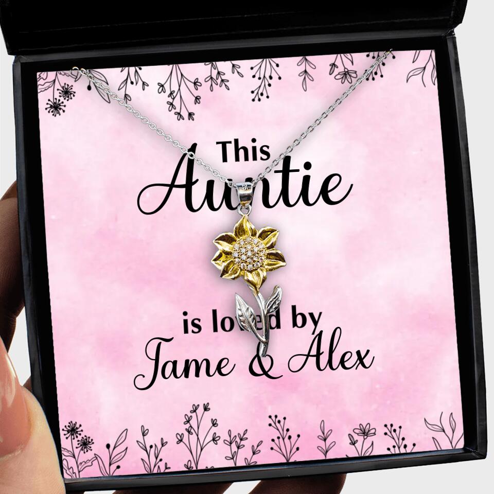 This Auntie Mom Granny is Loved By Kids Personalized Necklace