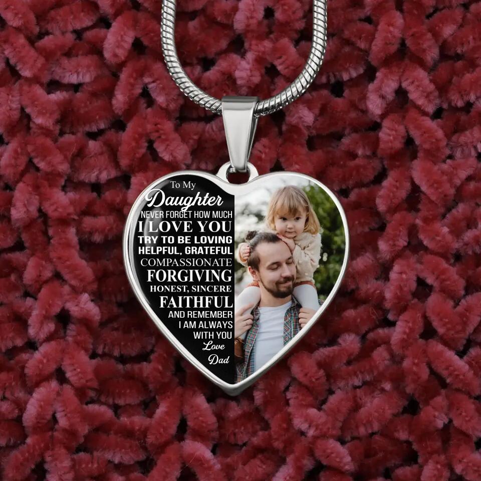 Never Forget How Much I Love You Personalized Necklace