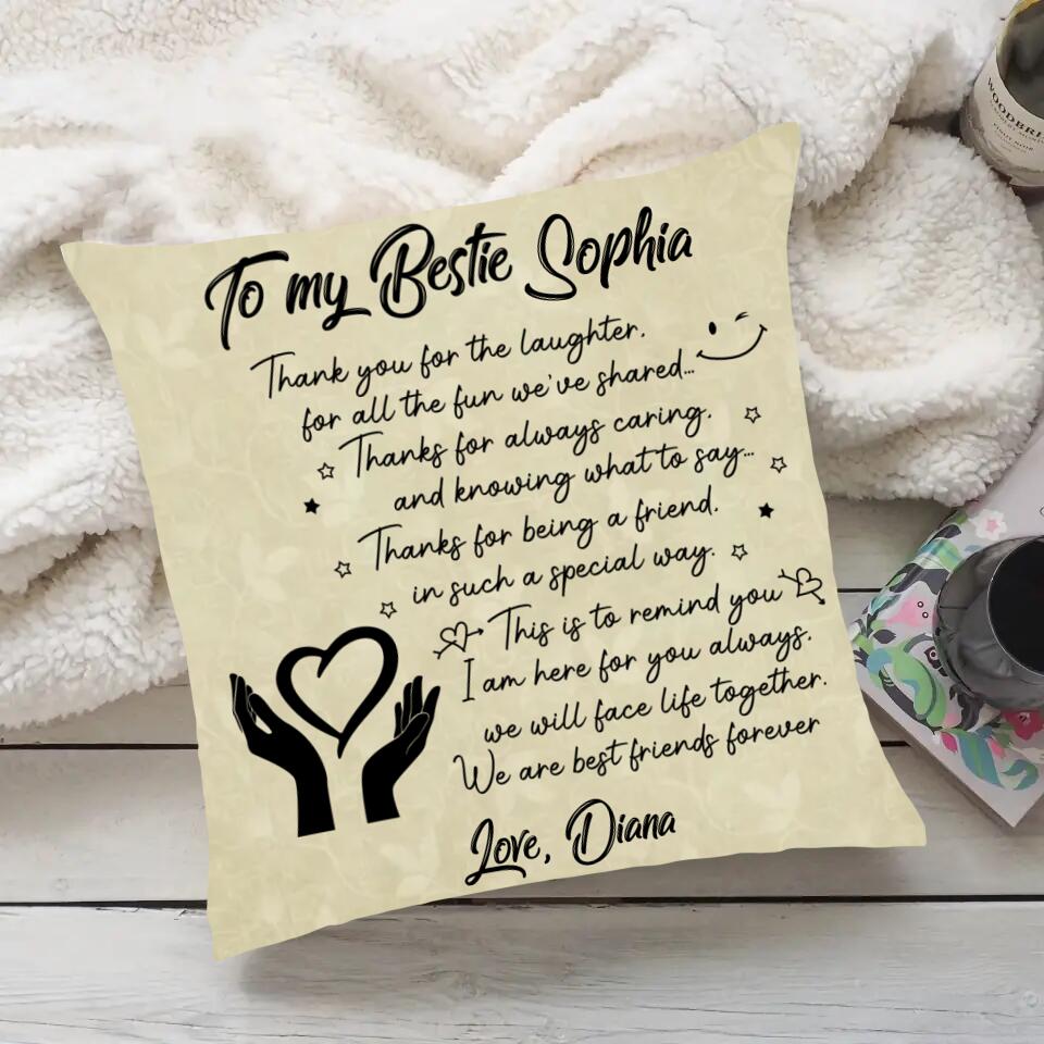 Thank You For Your Laughter For All The Fun We've Shared - Personalized Pillow - Gift For Best Friends