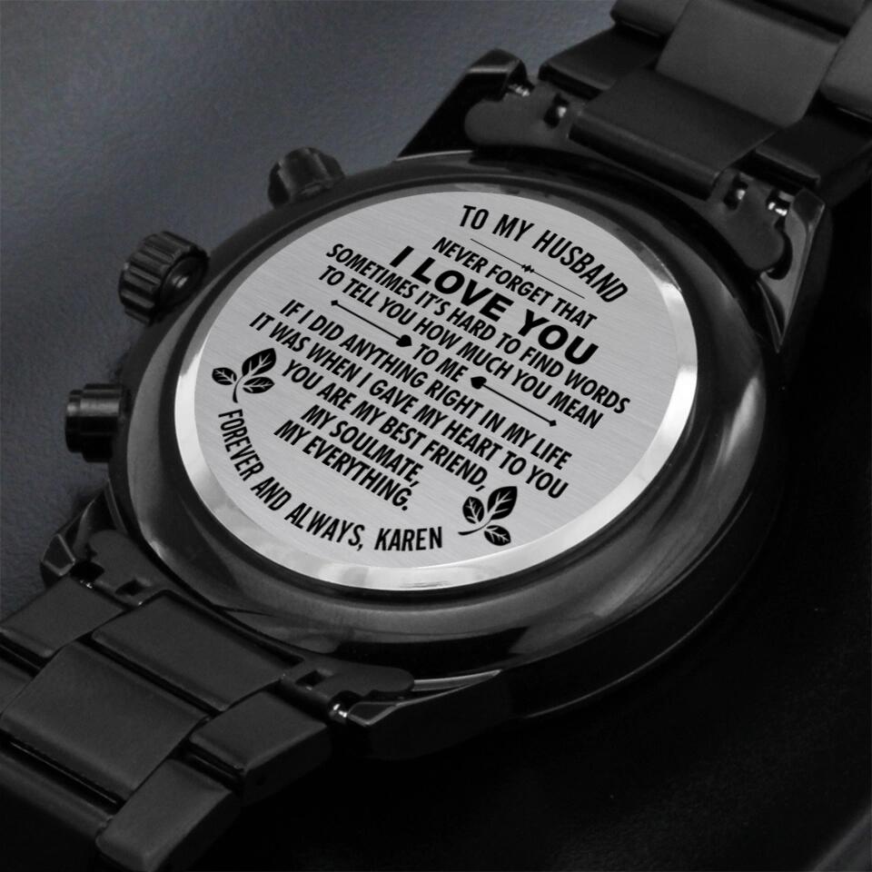 You Are My Soulmate My Best Friend My Everything Personalized Watch