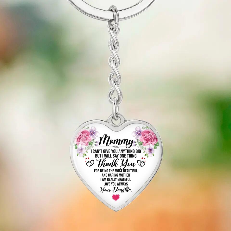 Thank You For Being The Most Beautiful And Caring Mother Personalized Necklace