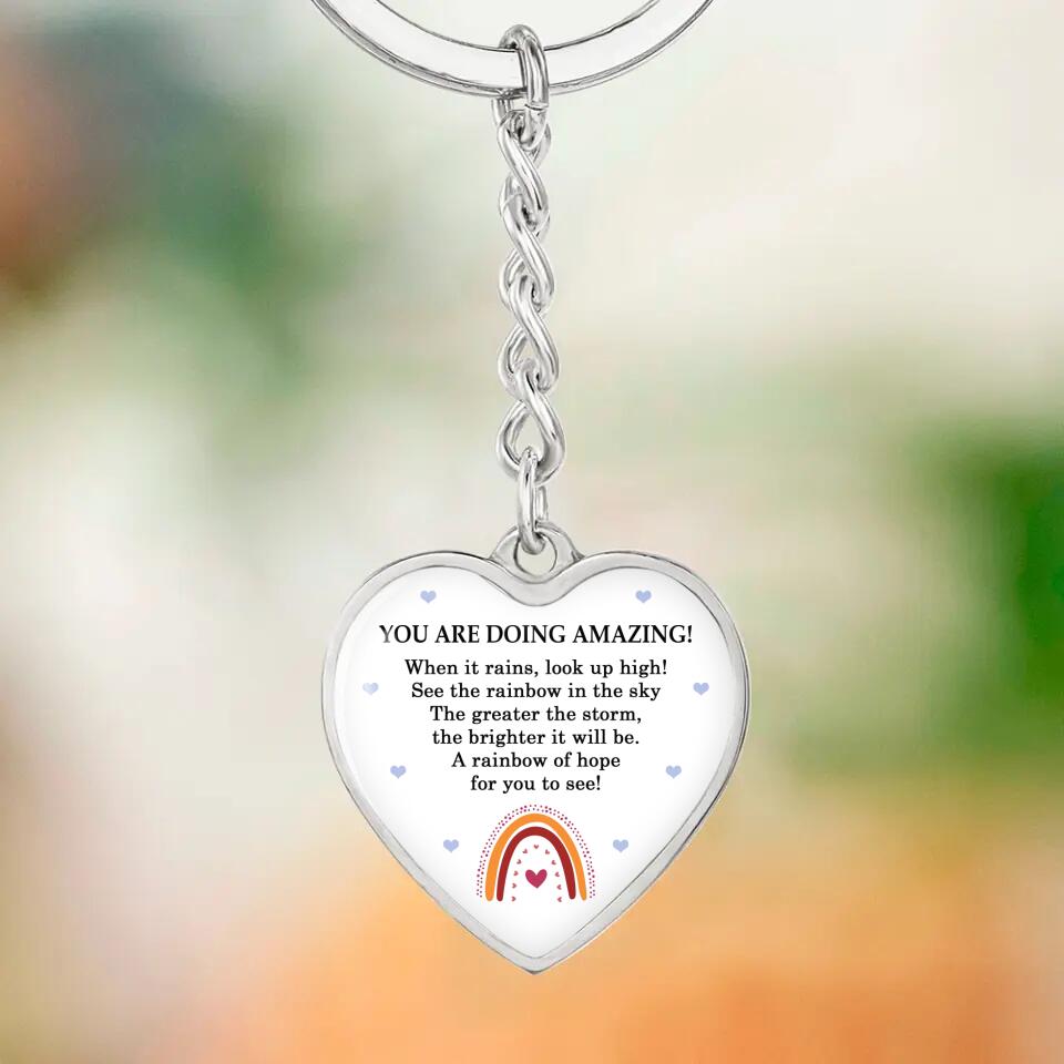 You Are Doing Amazing Heart Pendant