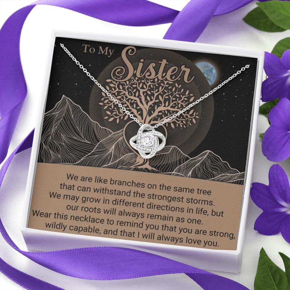 To My Sister/Sister-in-law We Are Like Branches On The Same Tree - Personalized Necklace - Gift For Her On Anniversaries
