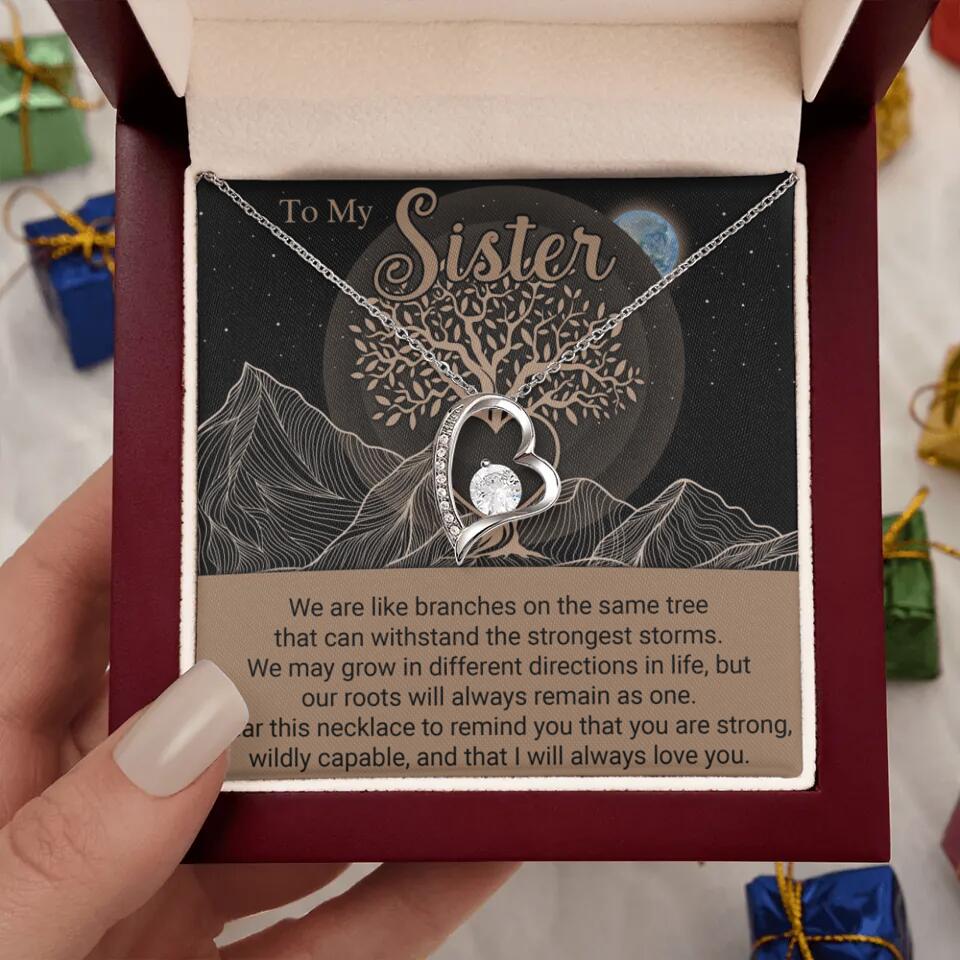 To My Sister/Sister-in-law We Are Like Branches On The Same Tree - Personalized Necklace - Gift For Her On Anniversaries