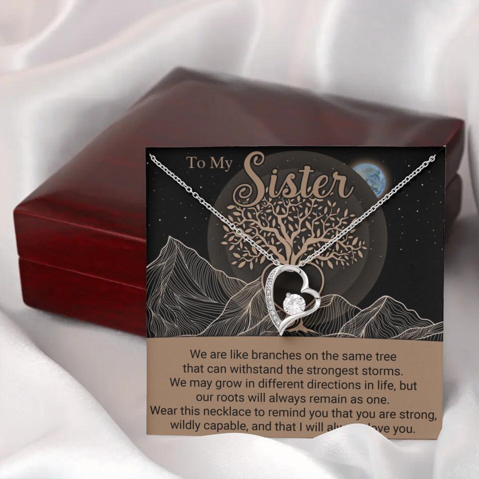 To My Sister/Sister-in-law We Are Like Branches On The Same Tree - Personalized Necklace - Gift For Her On Anniversaries