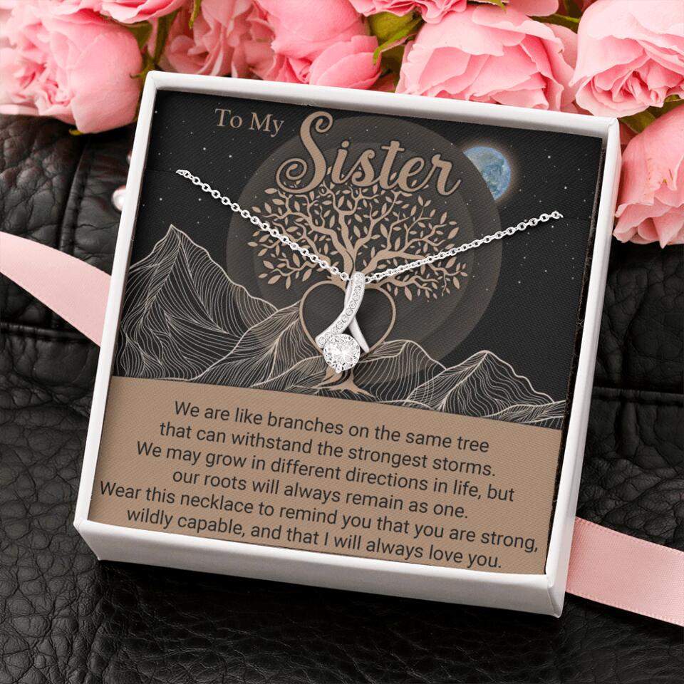 To My Sister/Sister-in-law We Are Like Branches On The Same Tree - Personalized Necklace - Gift For Her On Anniversaries