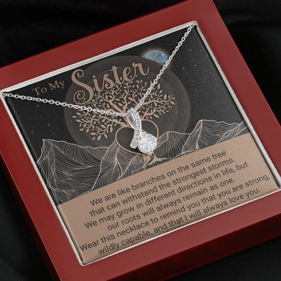 To My Sister/Sister-in-law We Are Like Branches On The Same Tree - Personalized Necklace - Gift For Her On Anniversaries
