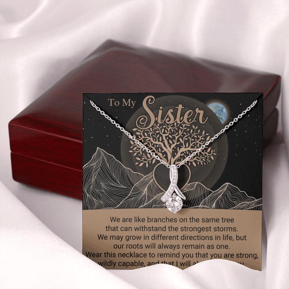 To My Sister/Sister-in-law We Are Like Branches On The Same Tree - Personalized Necklace - Gift For Her On Anniversaries