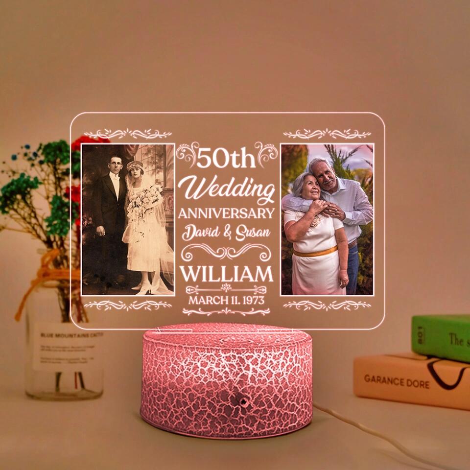 Personalized Wedding Anniversary 3D LED Light