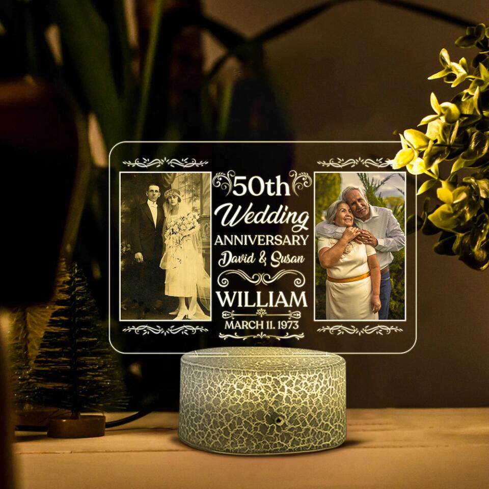 Personalized Wedding Anniversary 3D LED Light