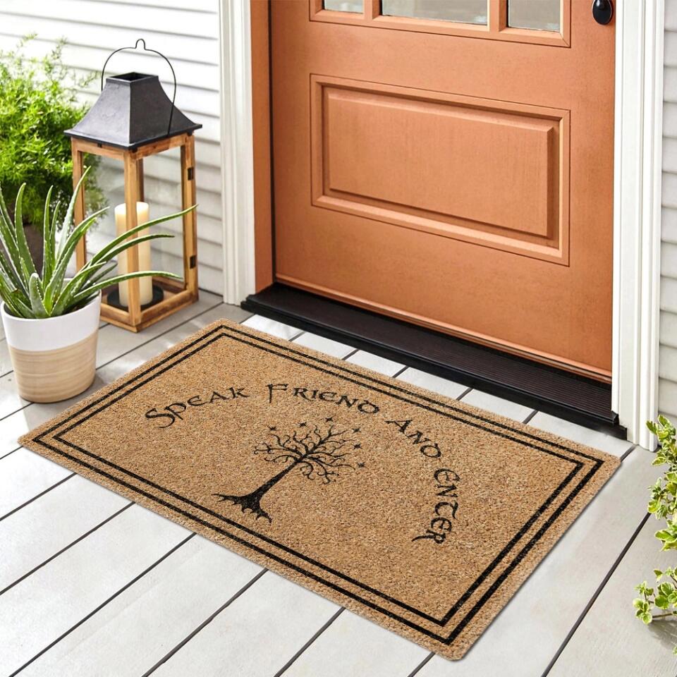 Funny Doormat - Speak Friend and Enter - Movie Door Mats - Funny Gift for Friends - Front Door Decor