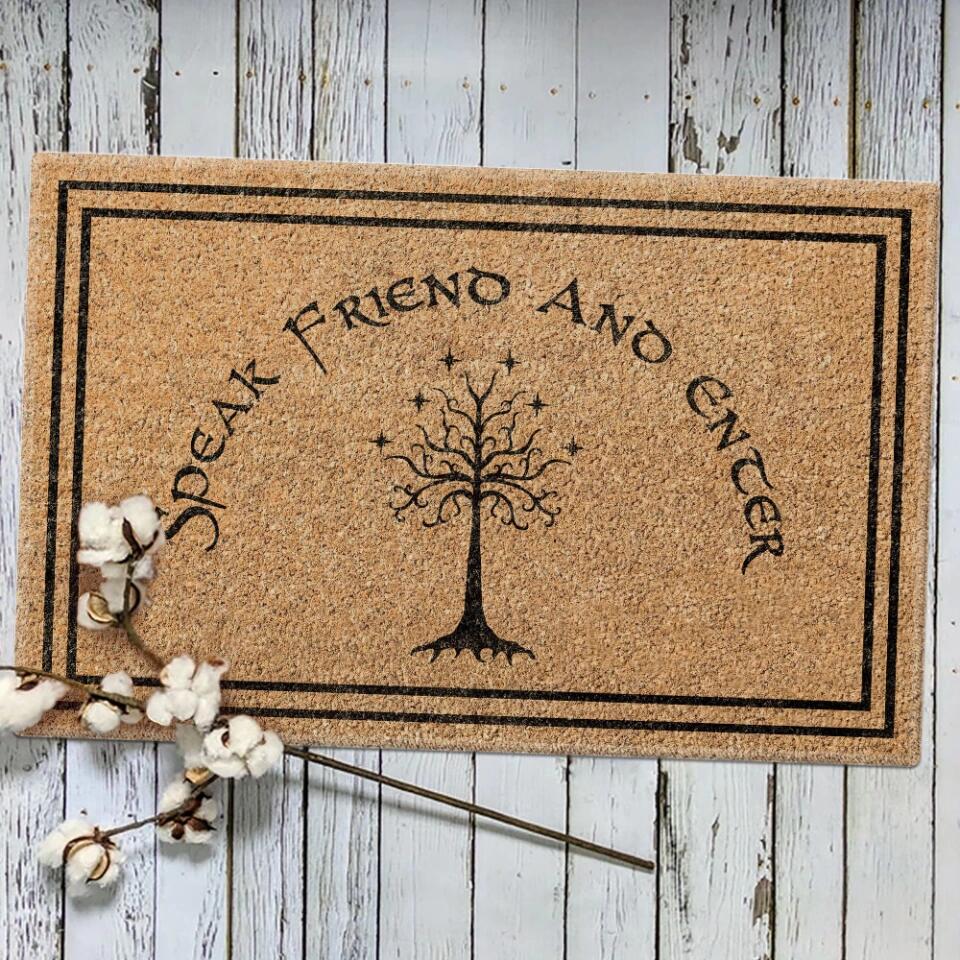 Funny Doormat - Speak Friend and Enter - Movie Door Mats - Funny Gift for Friends - Front Door Decor