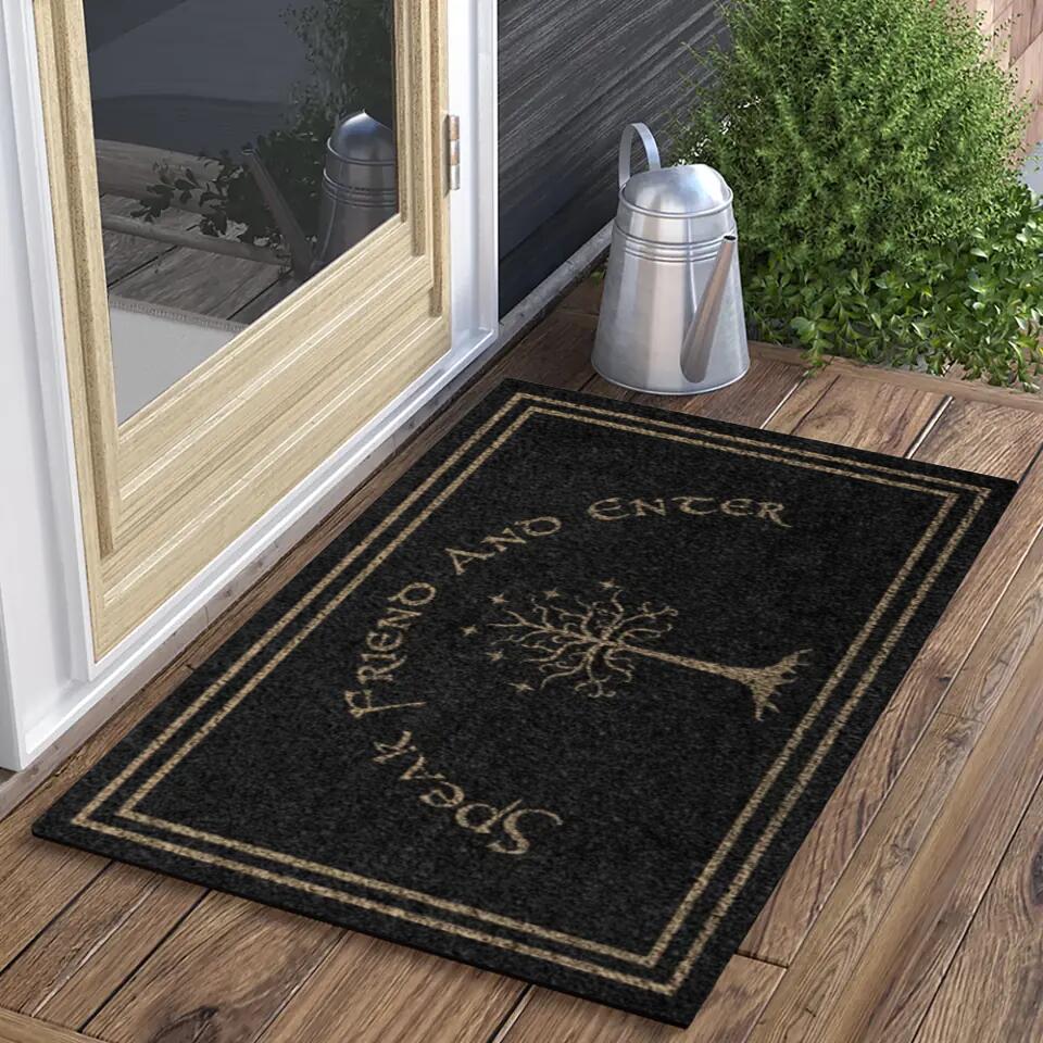 Funny Doormat - Speak Friend and Enter - Movie Door Mats - Funny Gift for Friends - Front Door Decor