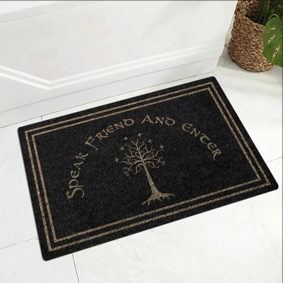 Funny Doormat - Speak Friend and Enter - Movie Door Mats - Funny Gift for Friends - Front Door Decor