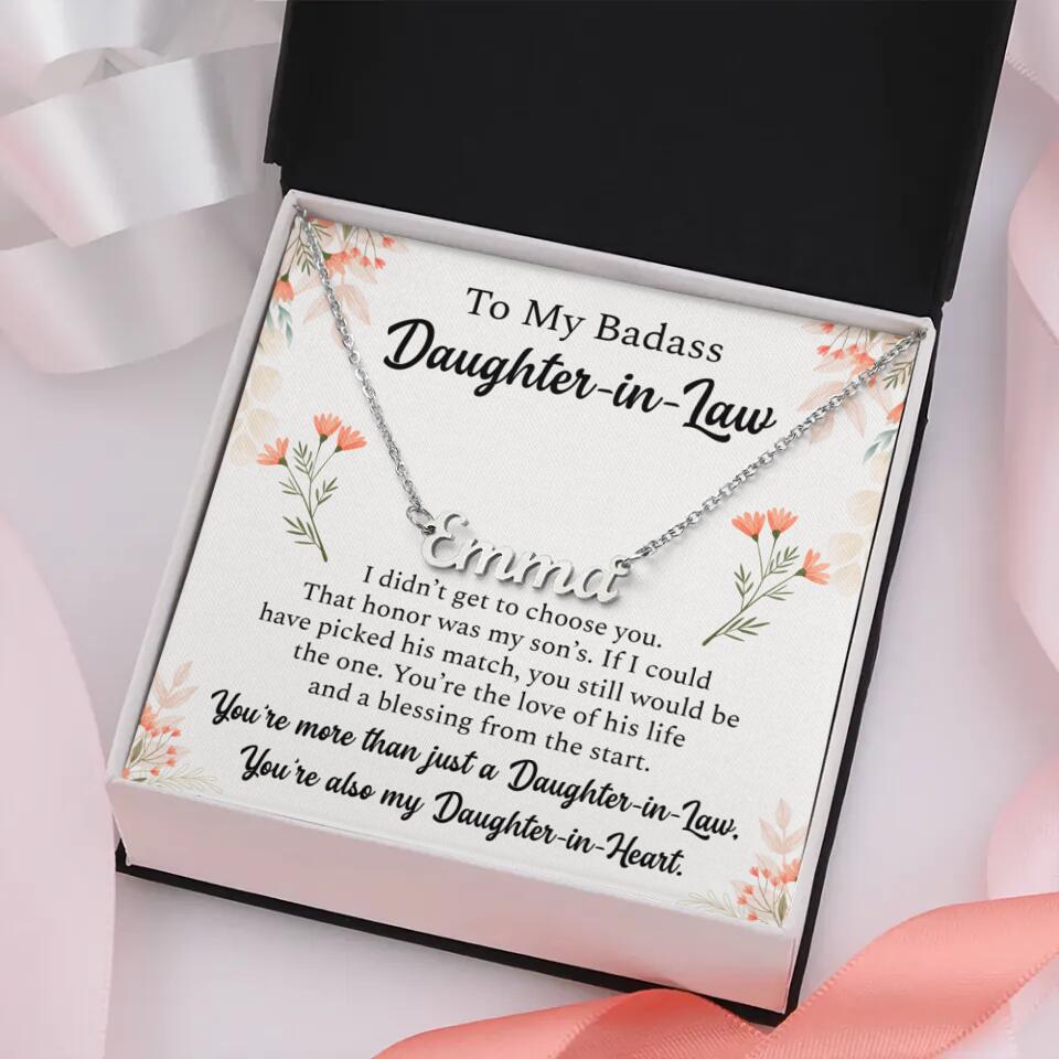 You're More Than Just A Daughter In Law - Personalized Name Necklace