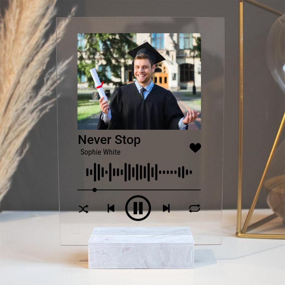 Favorite Song Custom Acrylic Plaque Graduation Gift