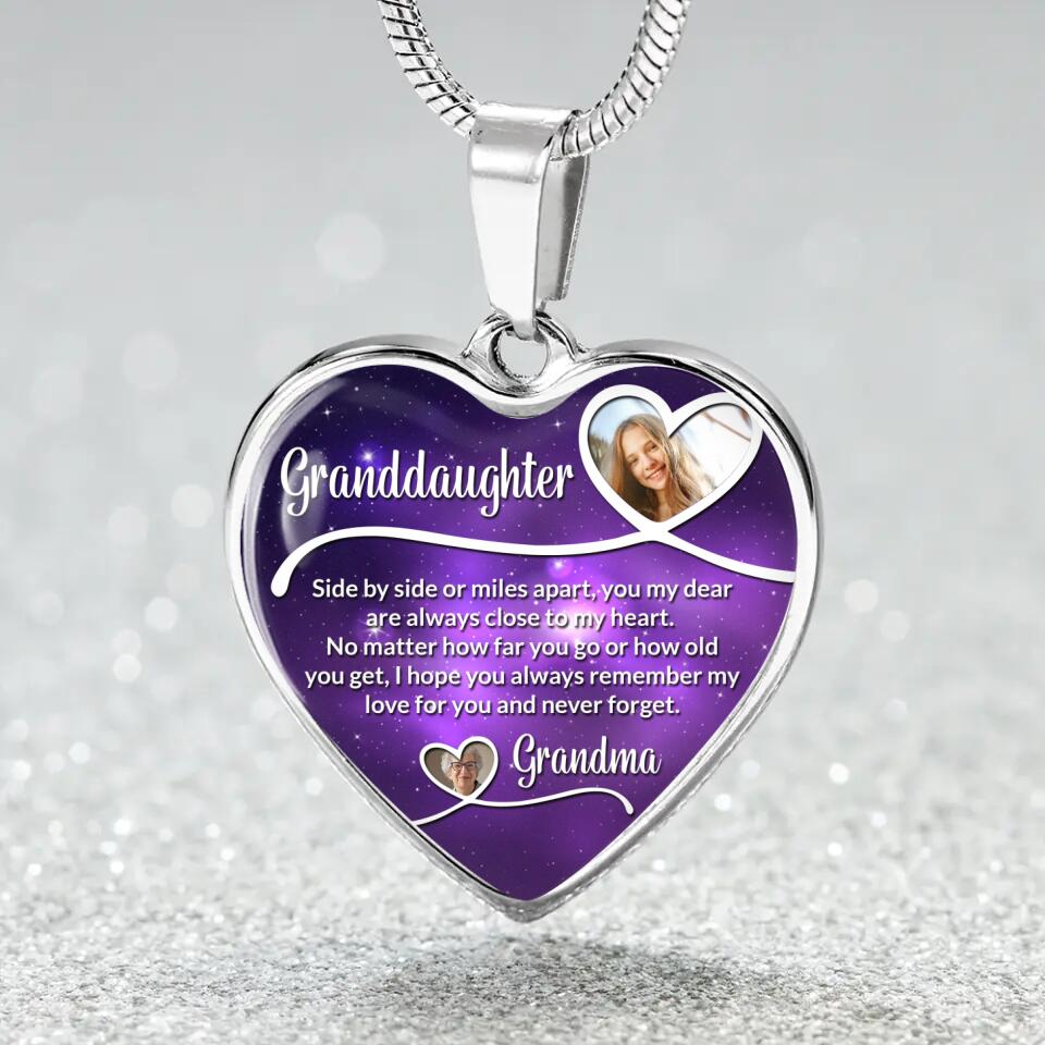 Message From Grandma To Granddaughter Galaxy Style Custom Necklace Keychain Birthday Gift