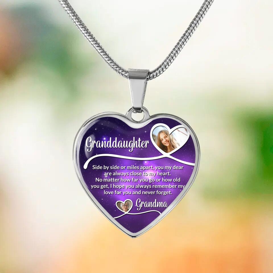 Message From Grandma To Granddaughter Galaxy Style Custom Necklace Keychain Birthday Gift