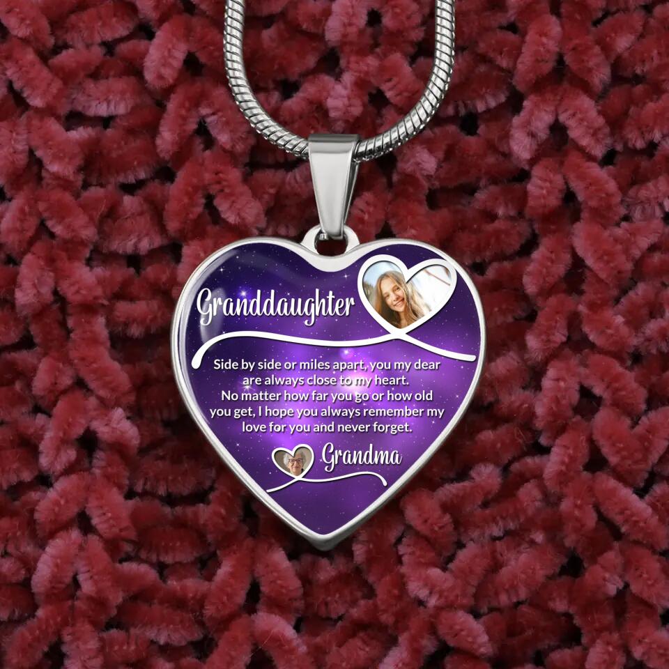 Message From Grandma To Granddaughter Galaxy Style Custom Necklace Keychain Birthday Gift