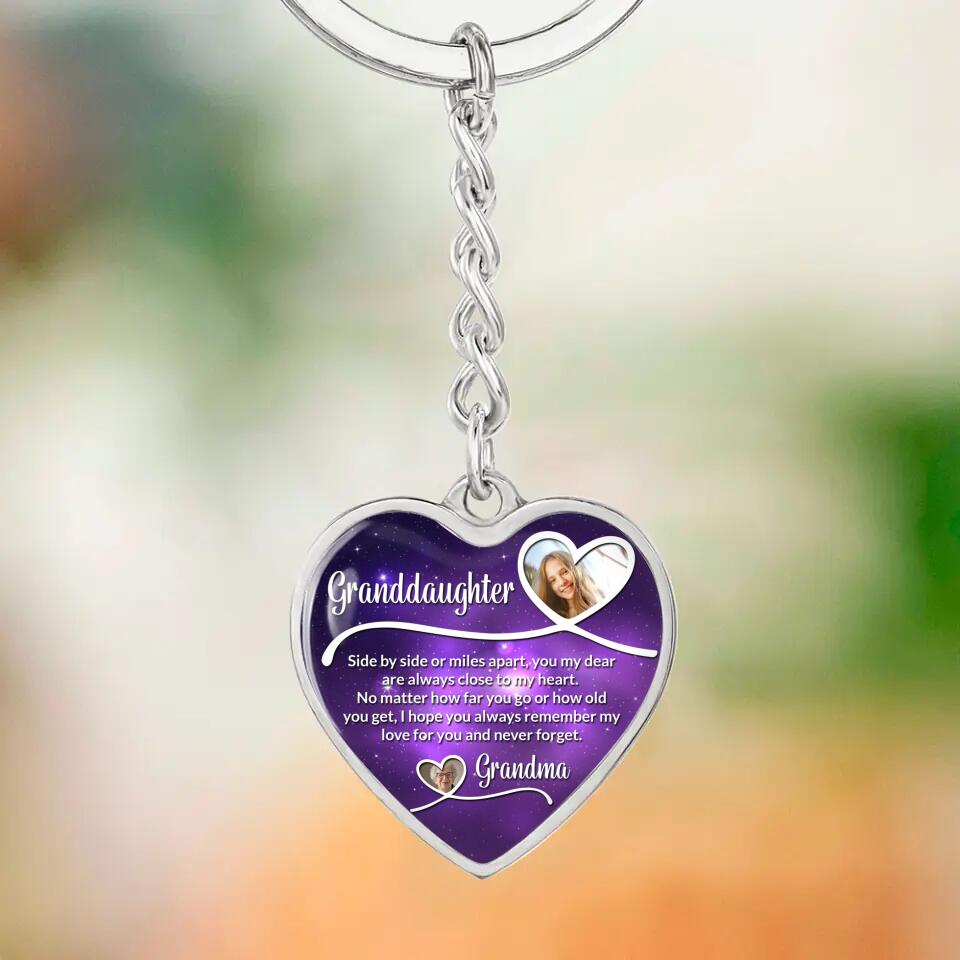 Message From Grandma To Granddaughter Galaxy Style Custom Necklace Keychain Birthday Gift