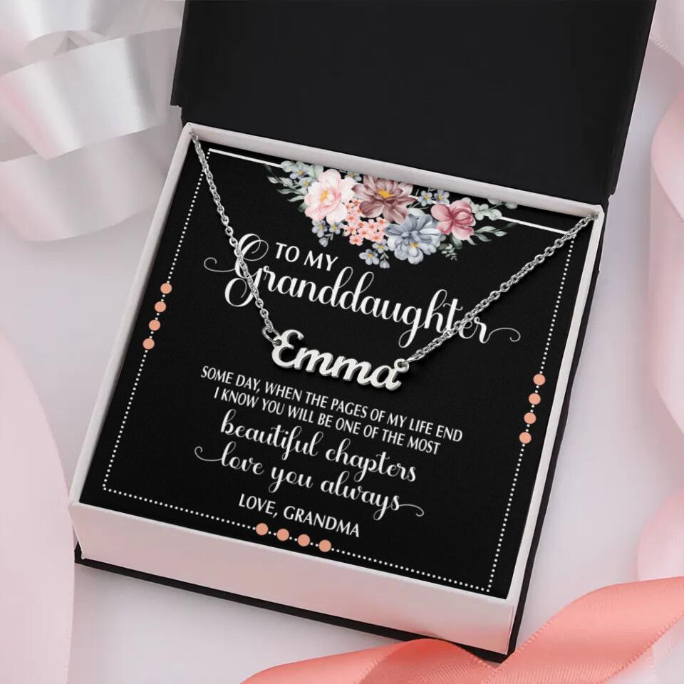 I Know You Will Be One of the Most Beautiful Chapters - Personalized Necklace - Birthday Gift for Grandchildren