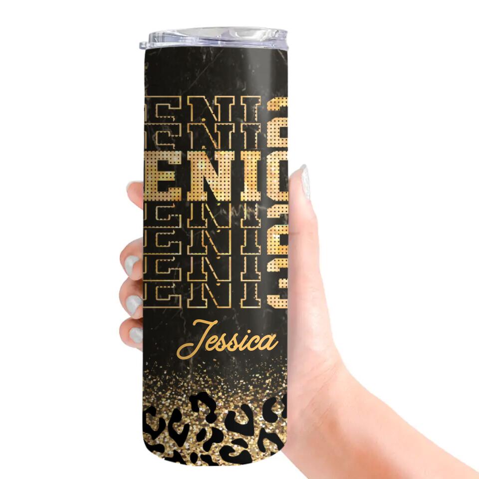 Senior Leopard Pattern Custom Tumbler Graduation Gift For Friends