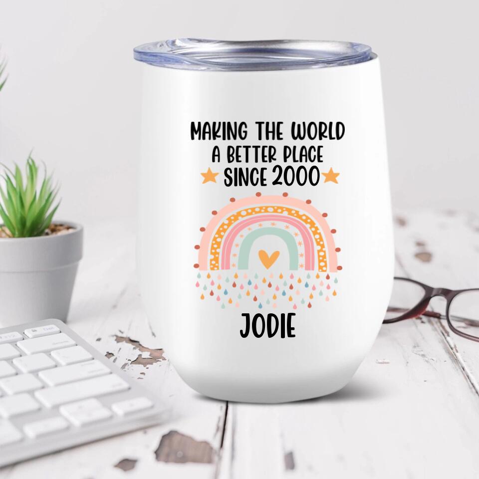 Making The World A Better Place - Personalized Tumbler - Birthday Gift For Her