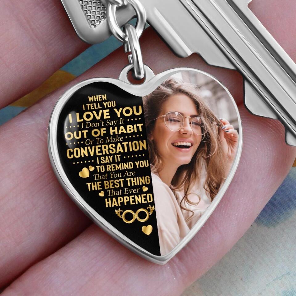 When I Tell You I Love You Personalized Heart Necklace