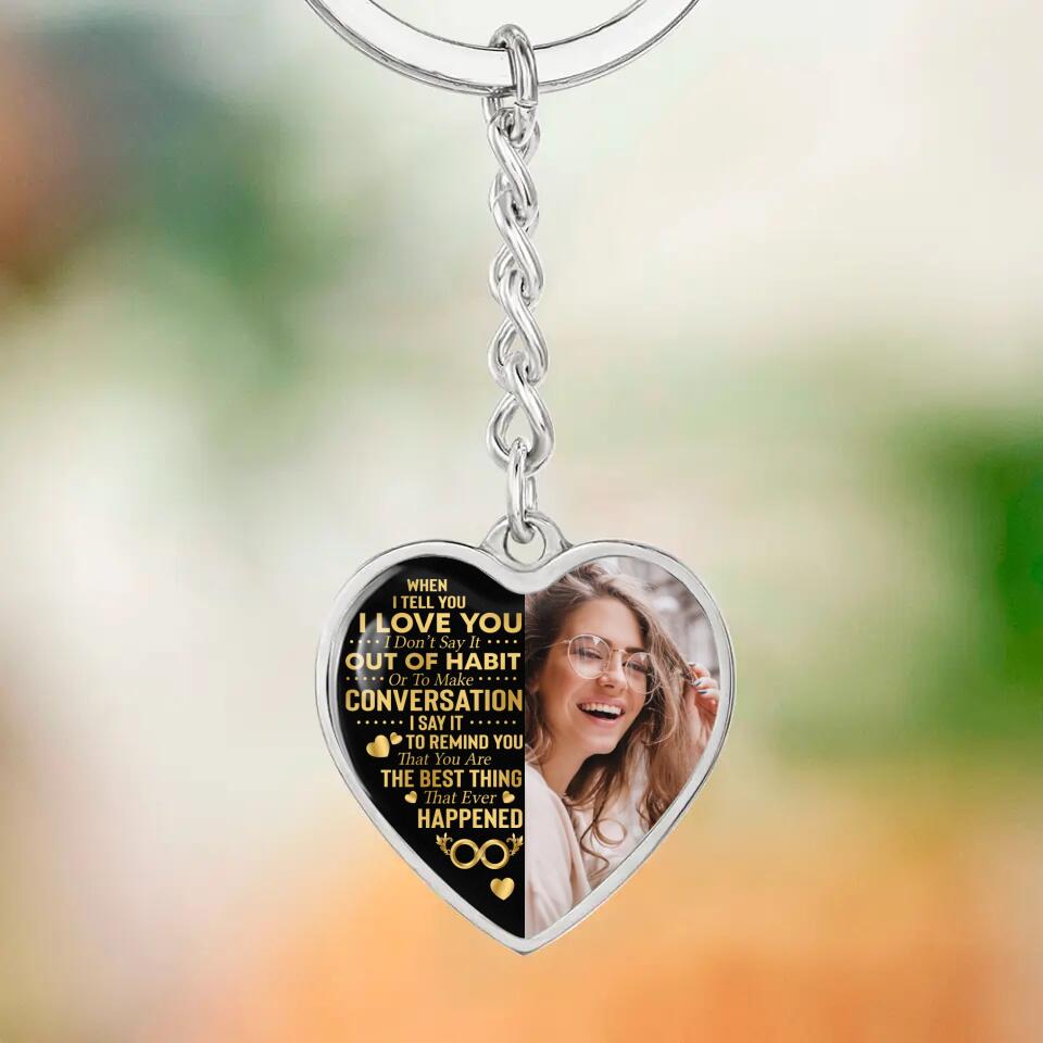 When I Tell You I Love You Personalized Heart Necklace