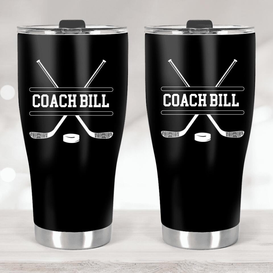 Hockey Stick - Hockey Coach - Personalized 20oz Tumbler - Appreciation Gifts for Coaches
