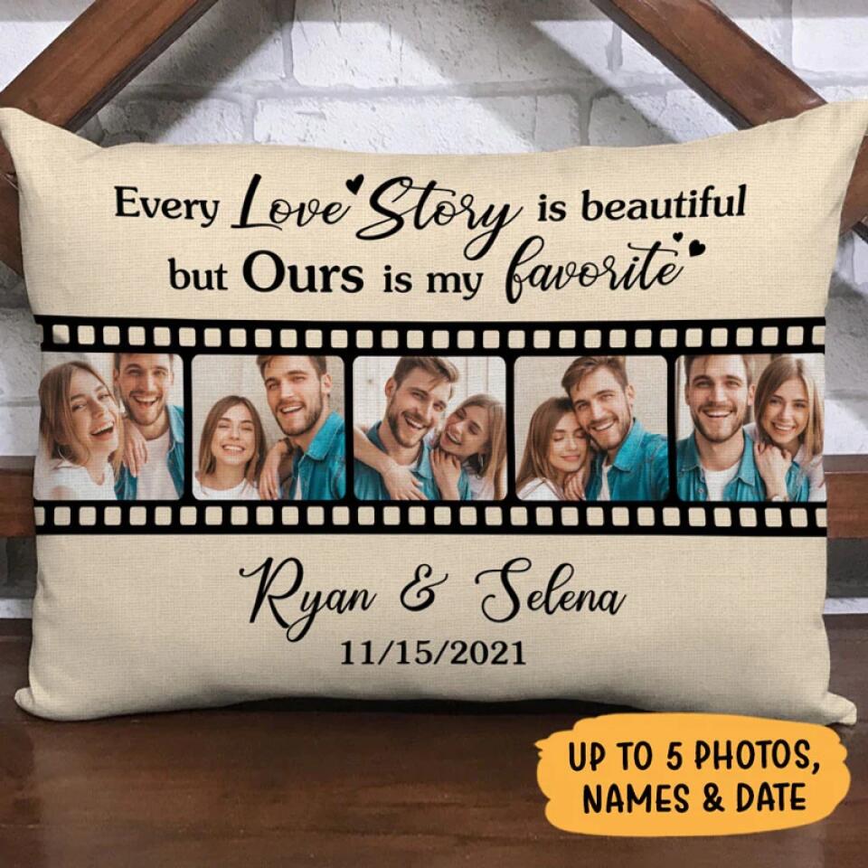 Every Love Story Is Beautiful Personalized Pillows
