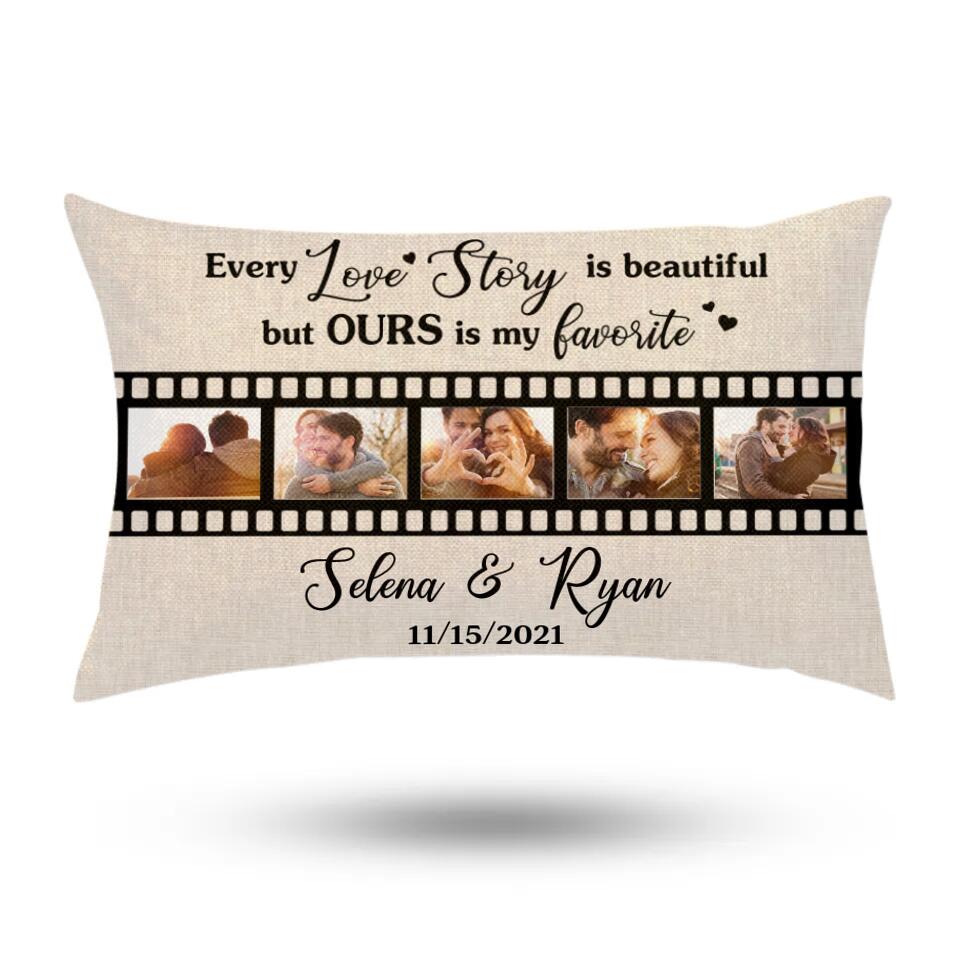 Every Love Story Is Beautiful Personalized Pillows