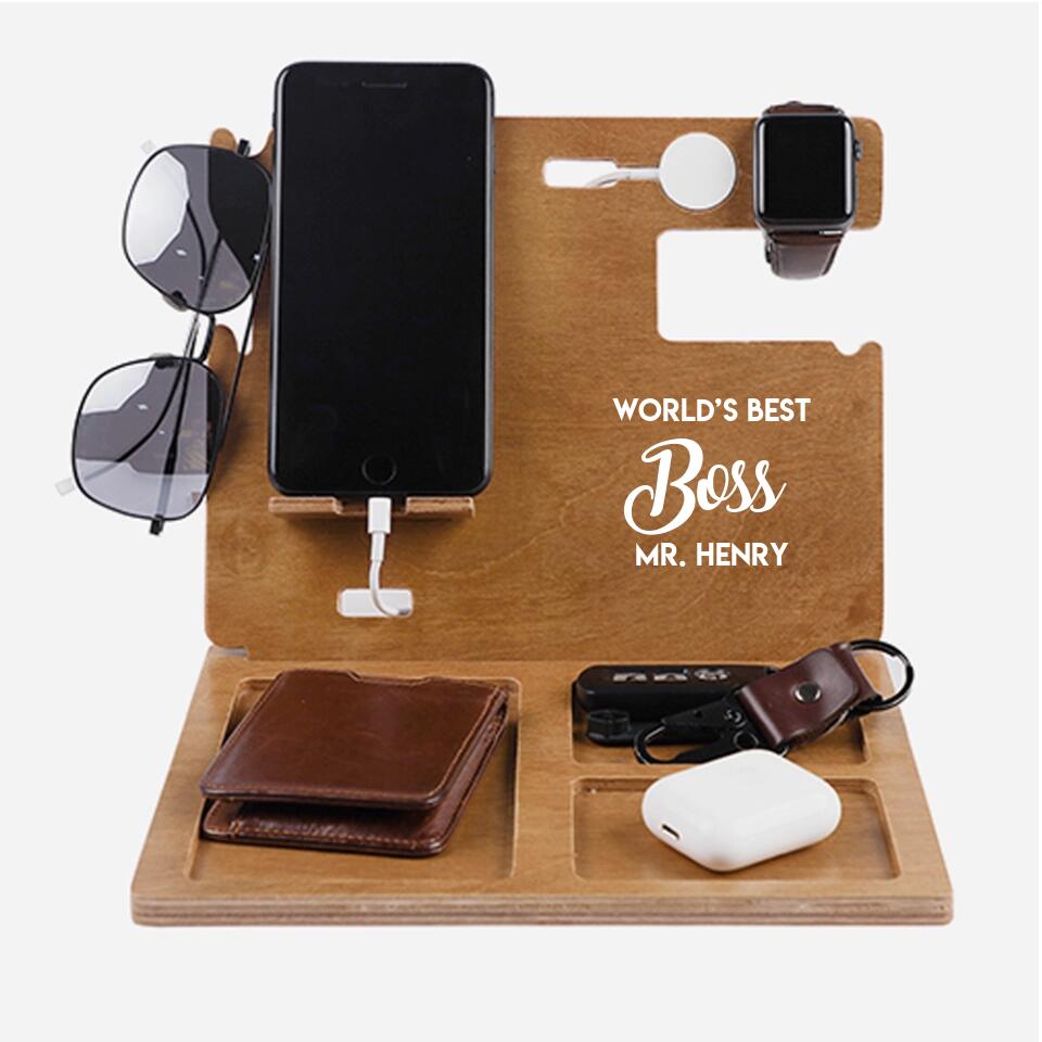 World's Best Mentor Boss Principal Personalized Dock Station