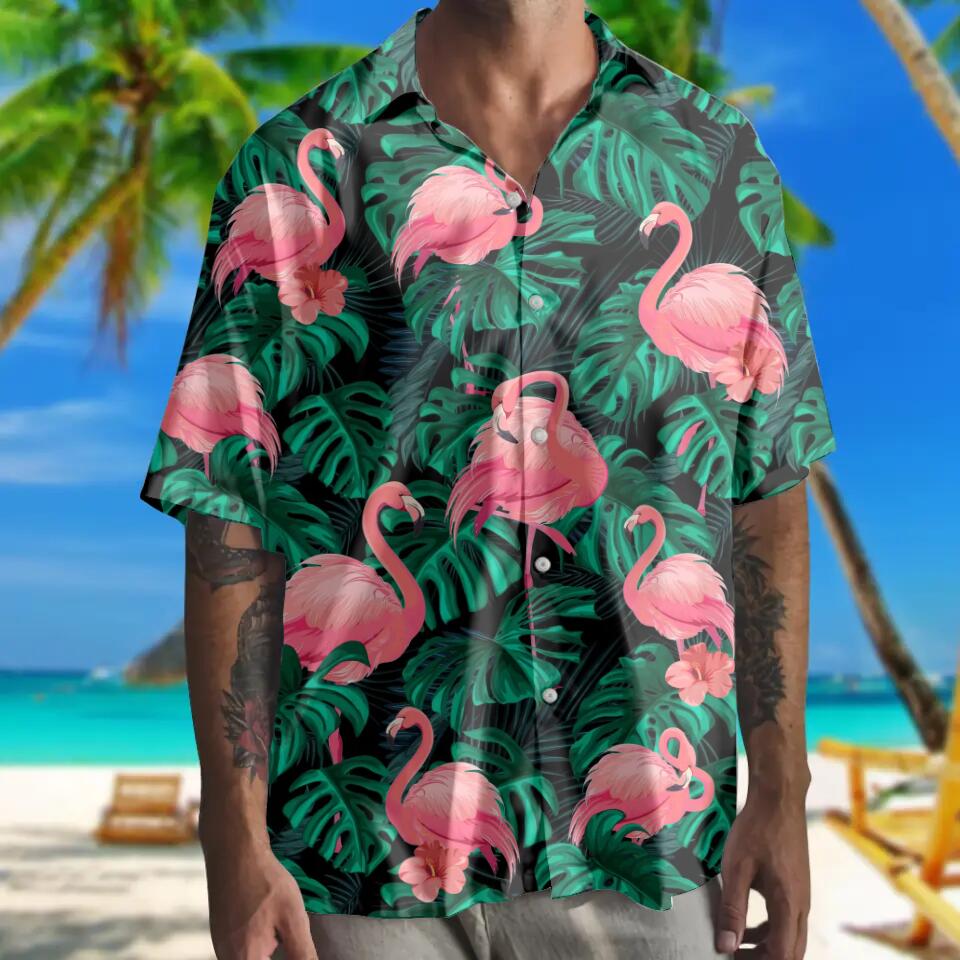Flamingo Tropical Hawaii Shirt Summer Funny Gift For Holiday