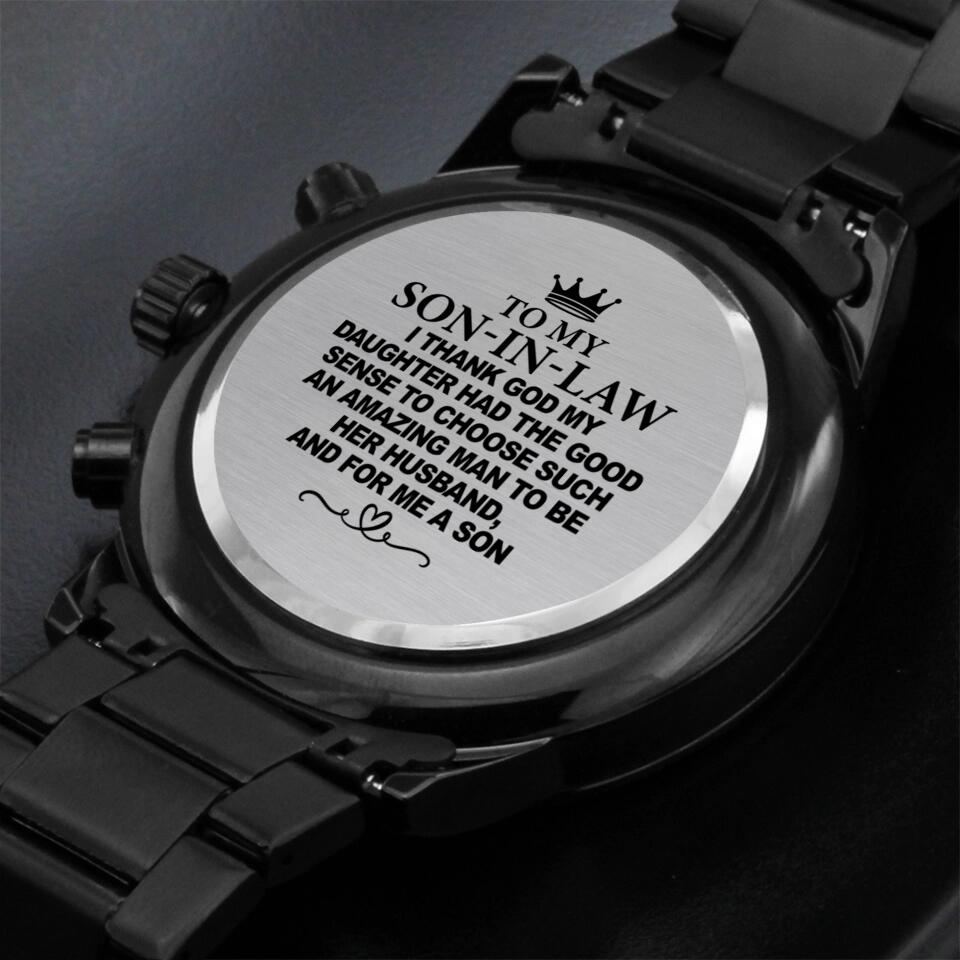 Thank You Message To My Son In Law Openwork Watch Anniversary Gift For Him
