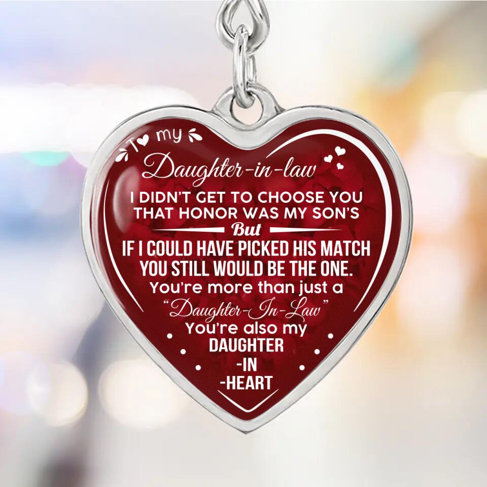 You're Also My Daughter In Heart Personalized Keychain