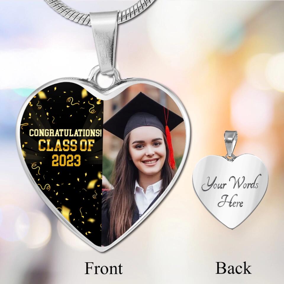 Congratulations Class of 2025 Personalized Heart Keychain