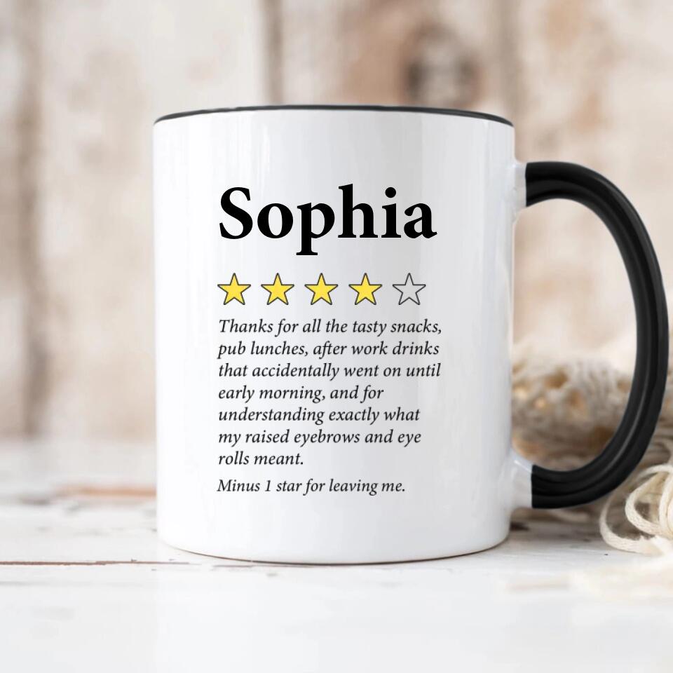 Thanks For All The Tasty Snacks Pub Lunches After Work Personalized Mug Farewell Gift