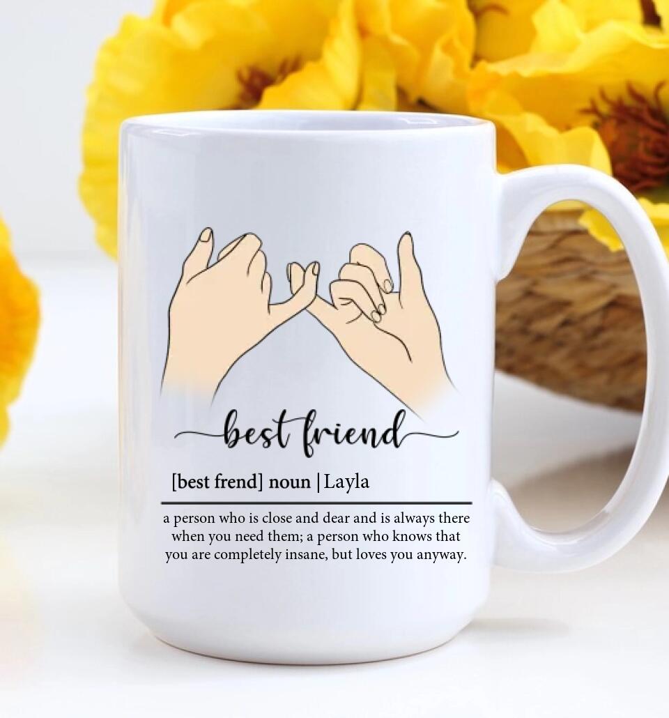 Best Friend Description With Favorite Song Personalized White Mug