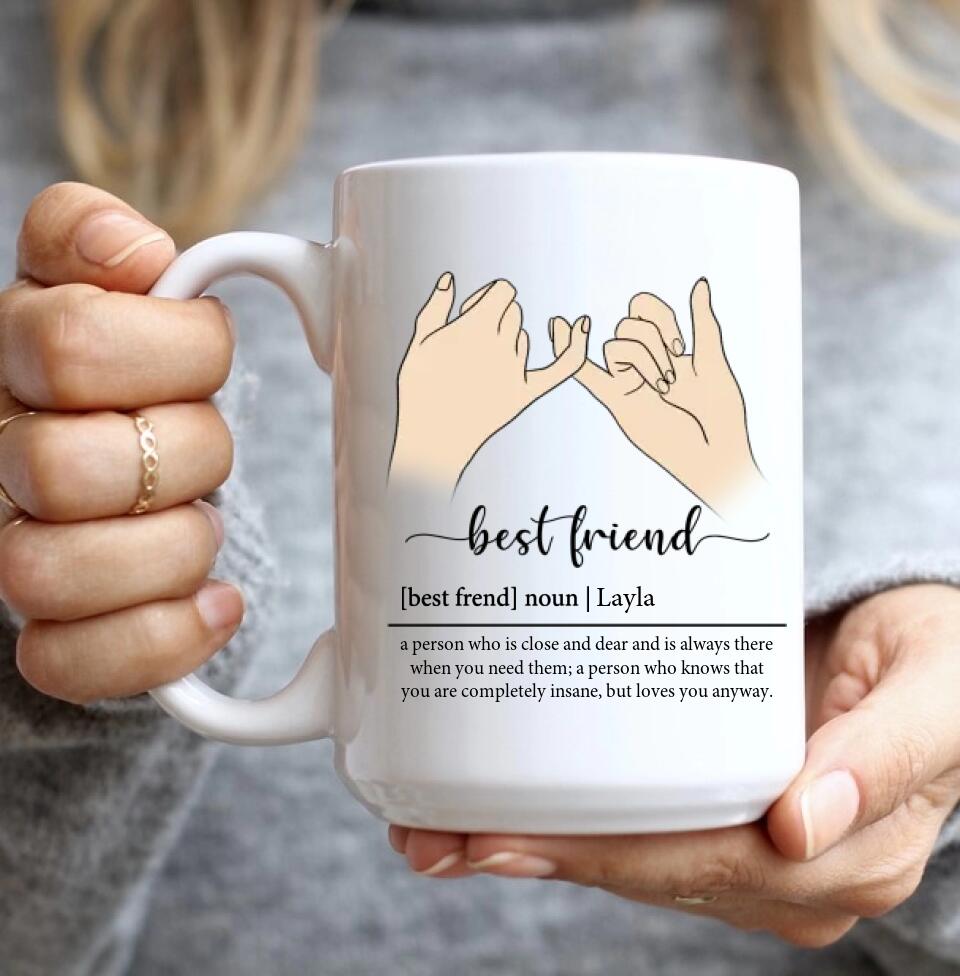 Best Friend Description With Favorite Song Personalized White Mug