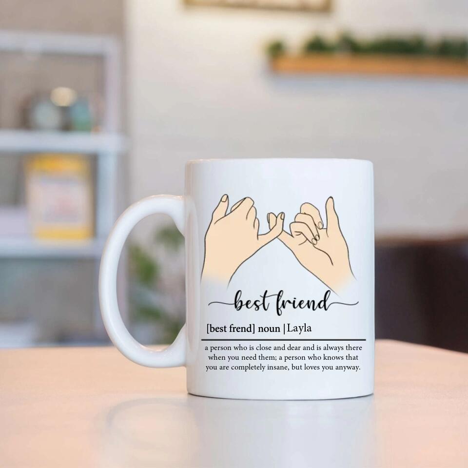 Best Friend Description With Favorite Song Personalized White Mug