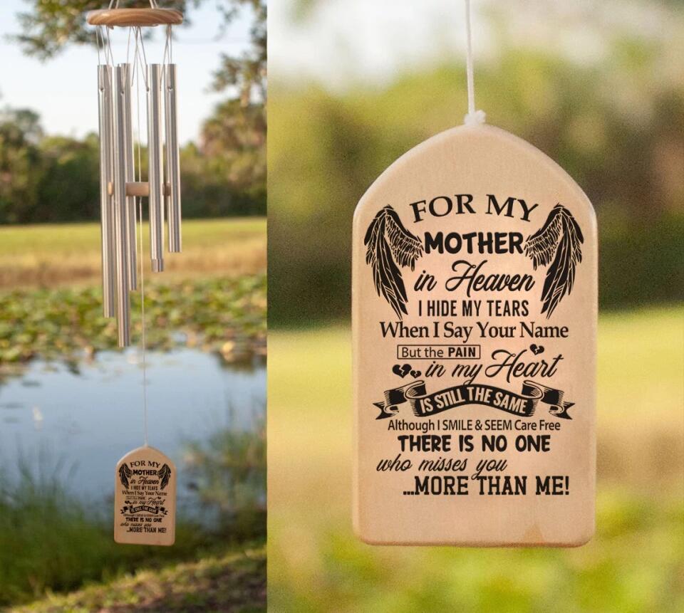 I Hide My Tears When I Say Your Name - Personalized Wind Chime - Memorial Gift For Your Loss Of Your Love