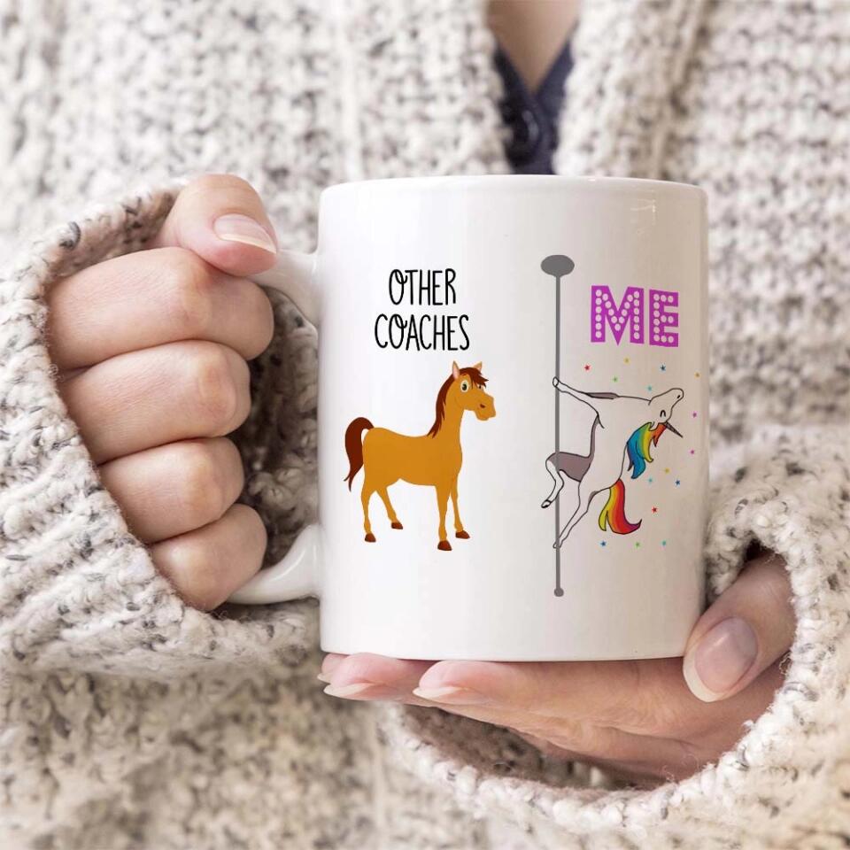 Funny Unicorn Pole Dance Personalized Name Job Title Mug