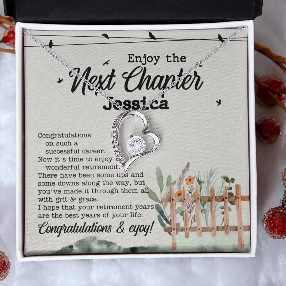 Enjoy The Next Chapter - Multiple Choice Necklace Chain Jewelry - Retirement Gift For Her