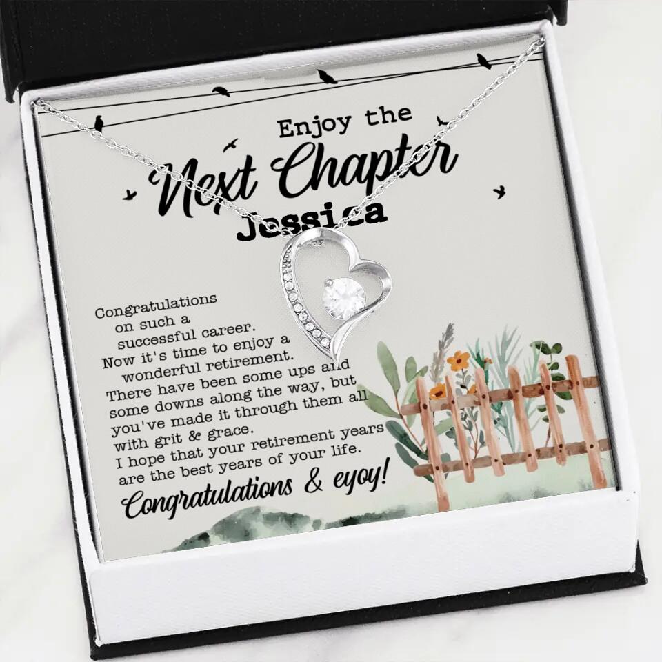 Enjoy The Next Chapter - Multiple Choice Necklace Chain Jewelry - Retirement Gift For Her
