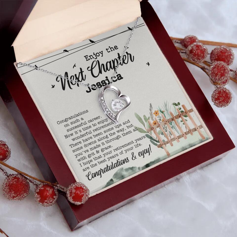 Enjoy The Next Chapter - Multiple Choice Necklace Chain Jewelry - Retirement Gift For Her