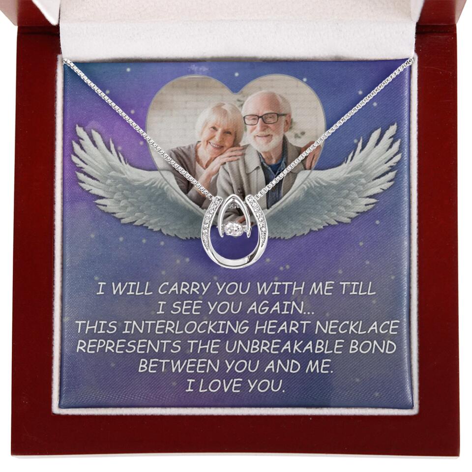 I Will Carry You Till I Can See You Again - Personalized Necklace - Memorial Gift for Beloved